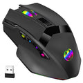 Wireless Gaming Mouse, 16000 DPI Adjustable, Bluetooth 5.2 & 2.4Ghz Dual Mode, Lightweight, 10 Buttons, RGB Lighting, for PC Gaming & Office,  (Black)