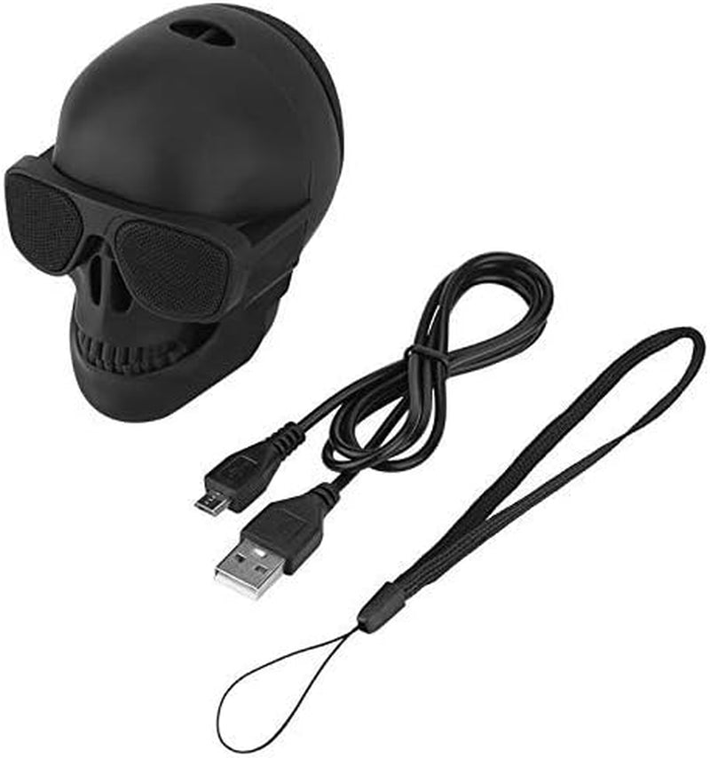 Skull Speaker, Portable Bluetooth Speakers Unique Speaker 8W Output Bass Stereo Compatible for Desktop Pc/Laptop/Mobile Phone/Mp3/Mp4 Player for Halloween Decorations for Gift Party