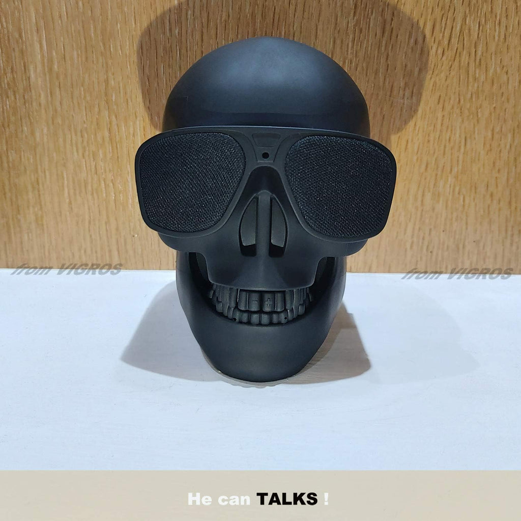 Skull Speaker, Portable Bluetooth Speakers Unique Speaker 8W Output Bass Stereo Compatible for Desktop Pc/Laptop/Mobile Phone/Mp3/Mp4 Player for Halloween Decorations for Gift Party
