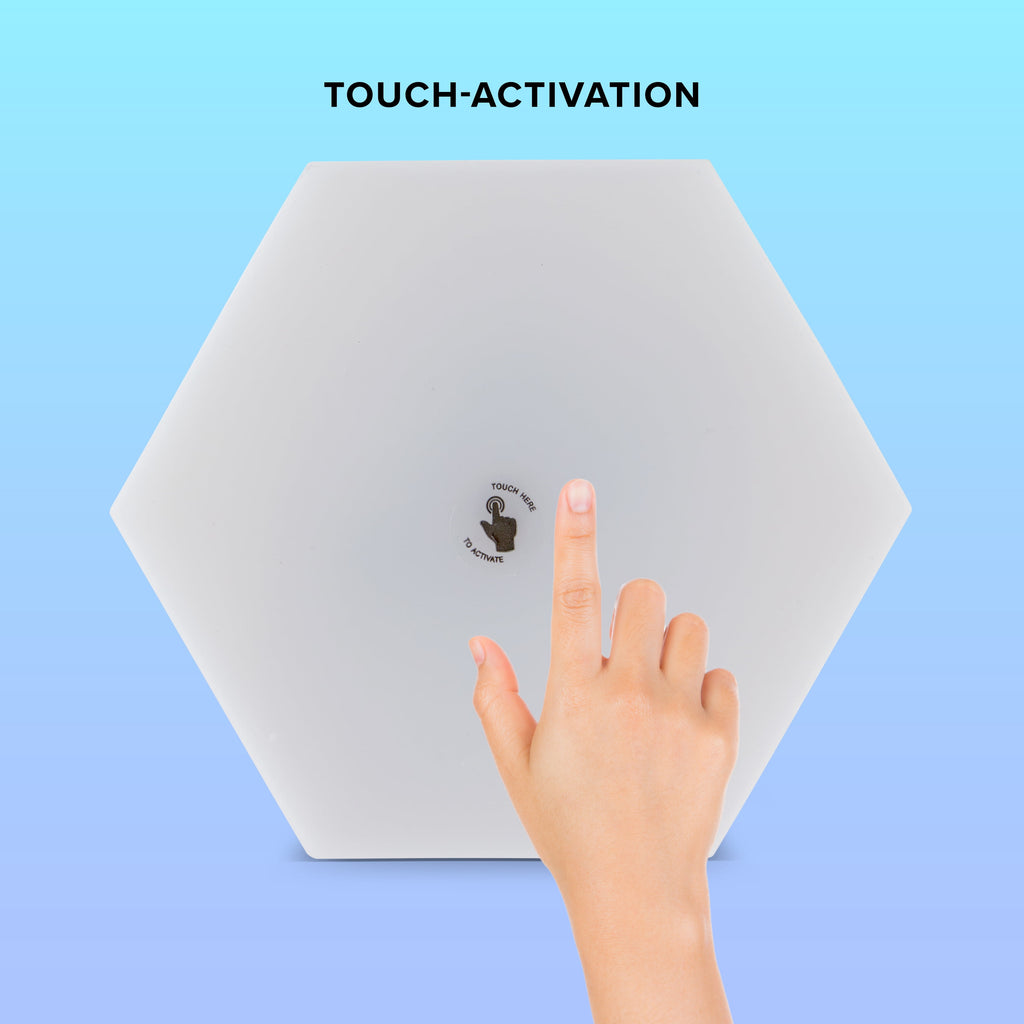 Hexaglow RGB Light Panels: 3-Pack Hexagon Modular LED Lights with Touch-Activation, Remote Control