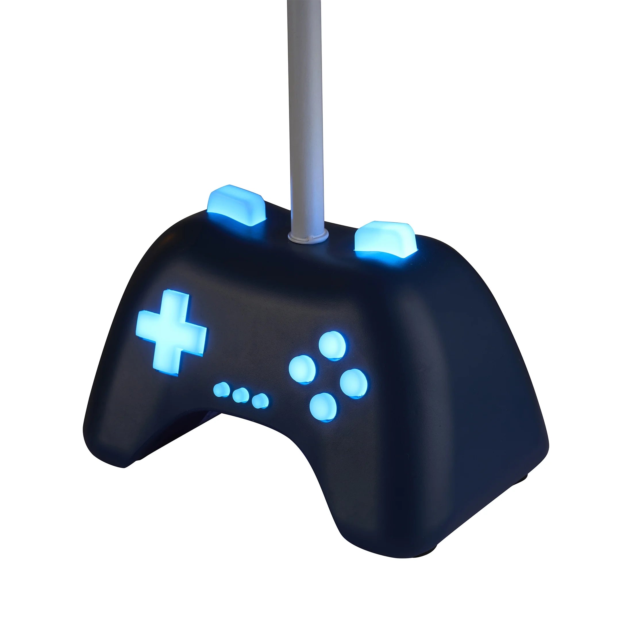 Kids 16.5" Navy Blue Glow-In-The-Dark Gamer Table Lamp