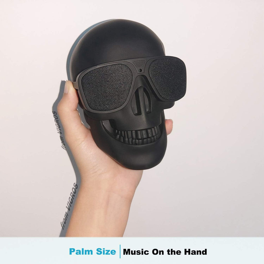 Skull Speaker, Portable Bluetooth Speakers Unique Speaker 8W Output Bass Stereo Compatible for Desktop Pc/Laptop/Mobile Phone/Mp3/Mp4 Player for Halloween Decorations for Gift Party