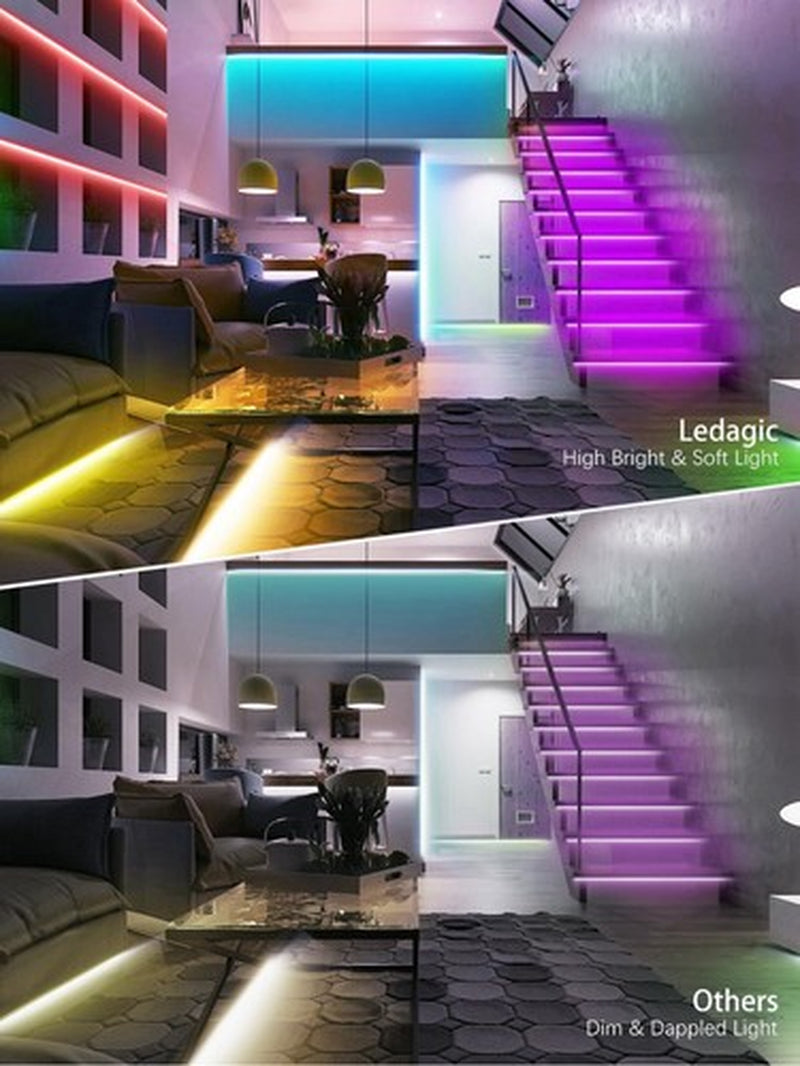 50 Ft LED Strip Lights, Smart Light with App Remote Control, RGB LED 1 ROLL 50Ft