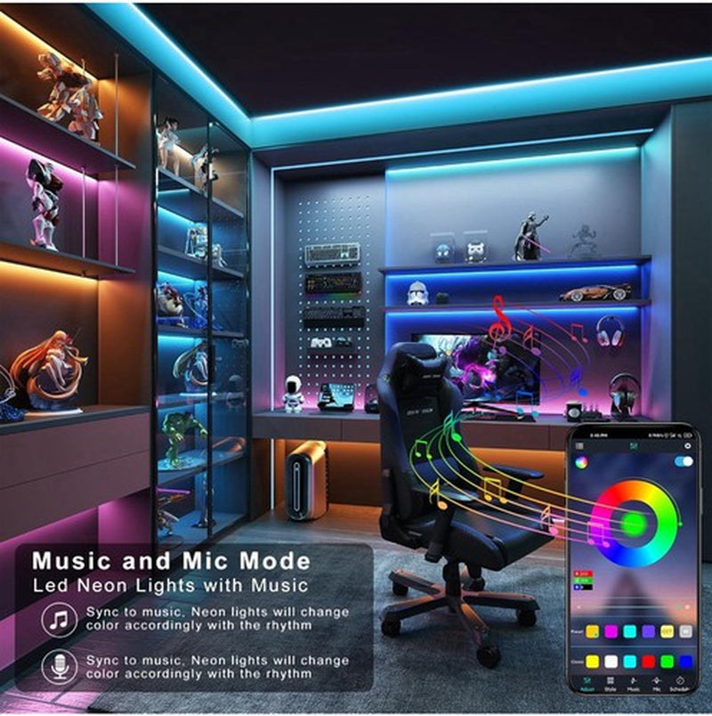 50 Ft LED Strip Lights, Smart Light with App Remote Control, RGB LED 1 ROLL 50Ft