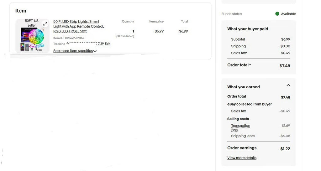 50 Ft LED Strip Lights, Smart Light with App Remote Control, RGB LED 1 ROLL 50Ft