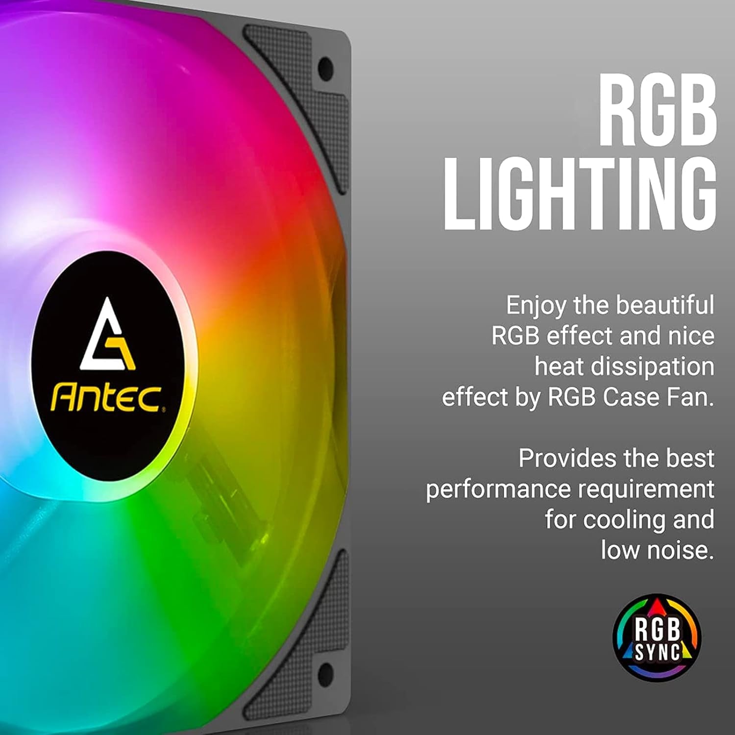 RGB Fans, PWM 120Mm Case Fan, PC Fan, 60.4CFM Extreme Airflow, 4 Pin RGB Connector, P12 Series 3 Packs
