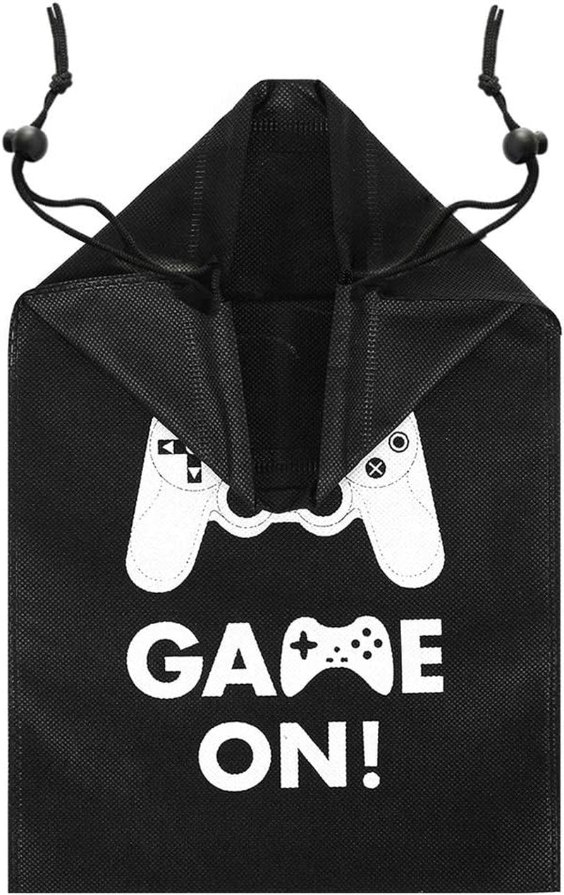 Ahlsenl 24 Pack Video Game Party Supplies Gaming Party Bags Drawstring Bags Gaming Party Decorations for Kids Video Game Themed Birthday Party (Game ON!)