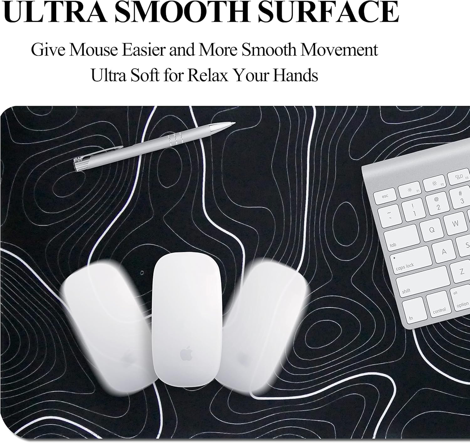 Large Gaming Mouse Pad Extended Big XXL Mouse Pad Keyboard Laptop Computer Desk Mat with Non-Slip Base Stitched Edge for Home Office Gaming Work