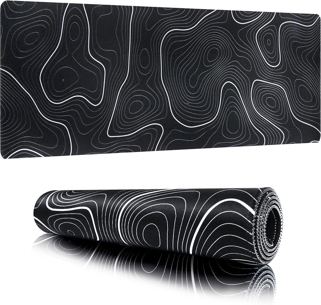 Large Gaming Mouse Pad Extended Big XXL Mouse Pad Keyboard Laptop Computer Desk Mat with Non-Slip Base Stitched Edge for Home Office Gaming Work