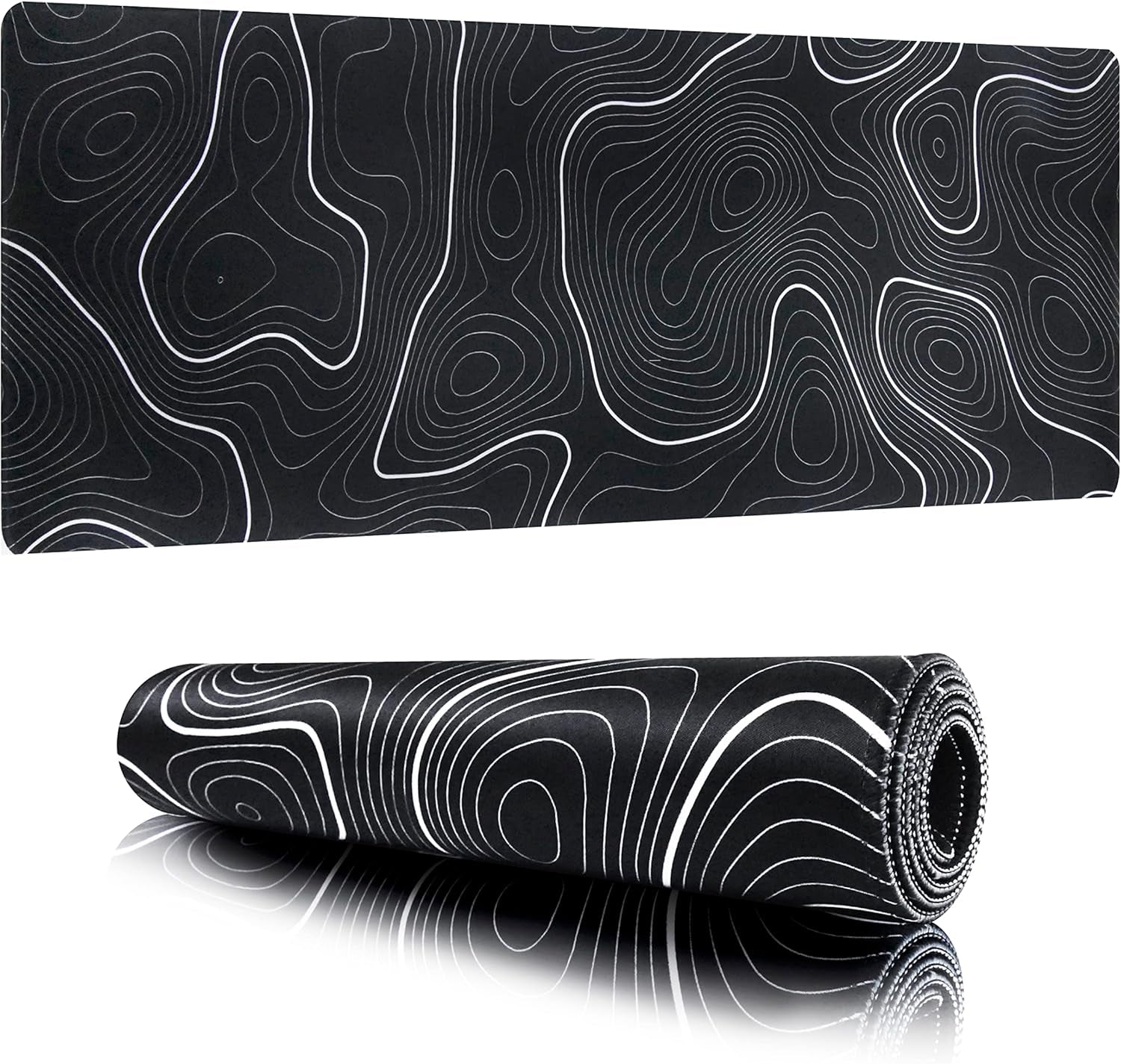 Large Gaming Mouse Pad Extended Big XXL Mouse Pad Keyboard Laptop Computer Desk Mat with Non-Slip Base Stitched Edge for Home Office Gaming Work