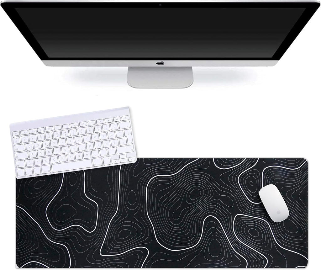 Large Gaming Mouse Pad Extended Big XXL Mouse Pad Keyboard Laptop Computer Desk Mat with Non-Slip Base Stitched Edge for Home Office Gaming Work