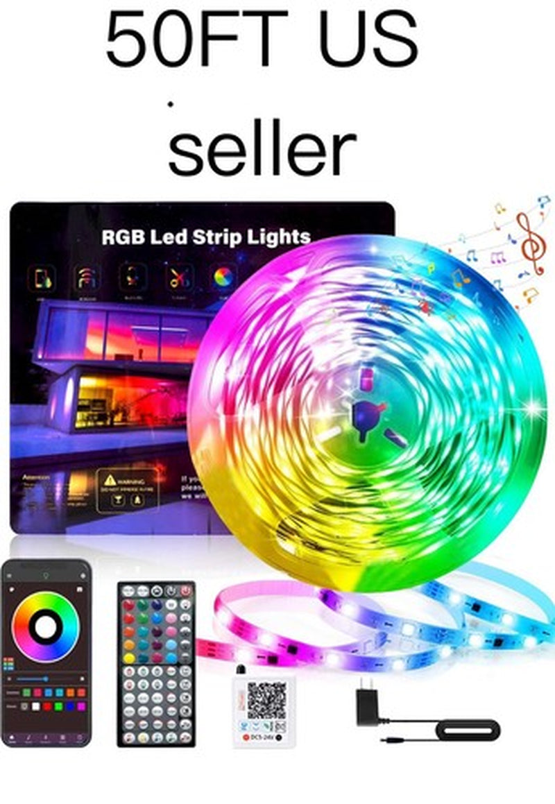 50 Ft LED Strip Lights, Smart Light with App Remote Control, RGB LED 1 ROLL 50Ft